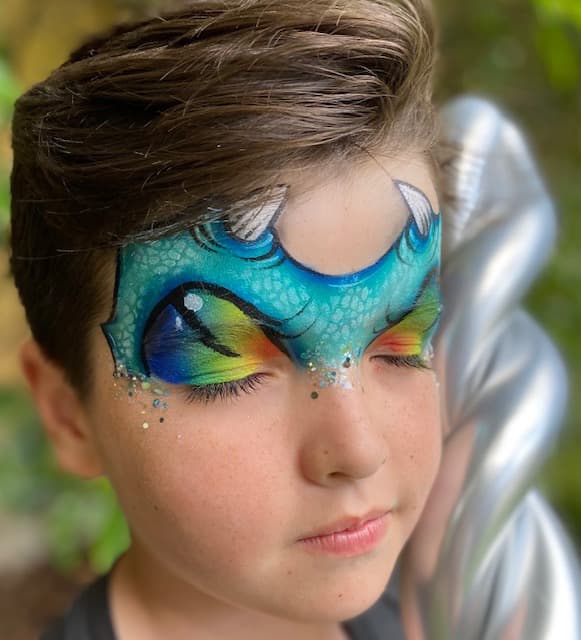 Mermaid-style face paint